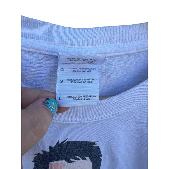 Harrahs Las Vegas Men's Promo T-Shirt Graphic White Defending the Caveman LARGE - Picture 3 of 4